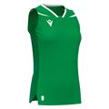 Lily Eco Sleeveless Shirt GRN/WHT L Teknisk kamp og treningsdrakt - Dame