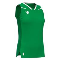Lily Eco Sleeveless Shirt GRN/WHT L Teknisk kamp og treningsdrakt - Dame